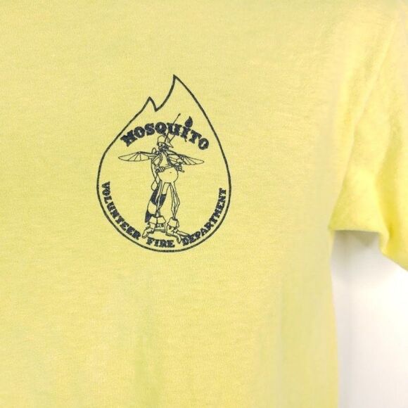 Mosquito Volunteer Fire Department T Shirt Vintage 80s Made In USA Mens Size Med - Picture 3 of 7